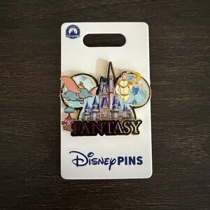 Disney Magic Kingdom Fantasyland Fantasy Cinderella Dumbo Mickey Ears Pin New